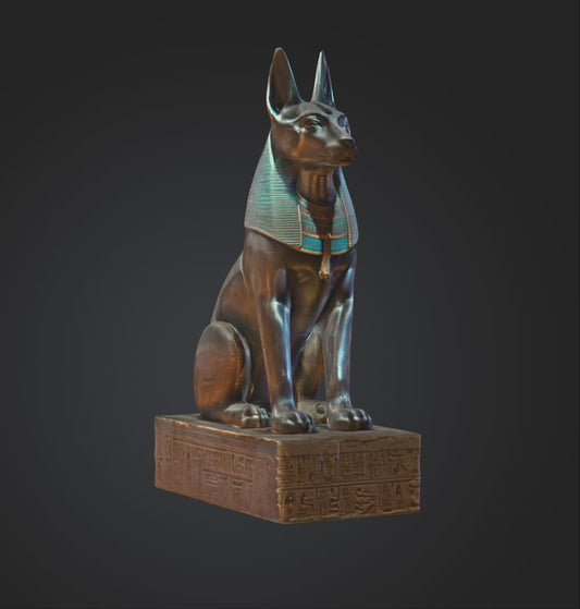 Anubis Figurine STL File – Ancient Egyptian God Statue 3D Print Model – Mythology Sculpture